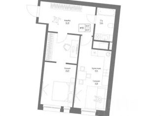 Продается 2-ком. квартира, 60.07 м2, Казань, Вахитовский район