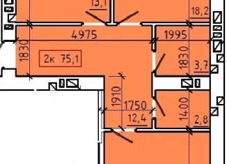 Продажа 2-комнатной квартиры, 75.1 м2, Ростовская область, улица Чучева, 42В