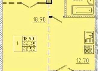 Продам 1-ком. квартиру, 48.52 м2, Омская область