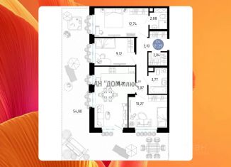 Продам трехкомнатную квартиру, 121.29 м2, Рязанская область