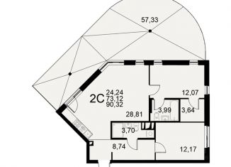 Продается 2-комнатная квартира, 90.32 м2, Тульская область, Хлебная площадь, 8