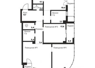 Продается трехкомнатная квартира, 134.7 м2, Челябинск, улица Труда, 157А, Центральный район