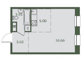 Продам 1-комнатную квартиру, 29.21 м2, Иркутск, Октябрьский округ