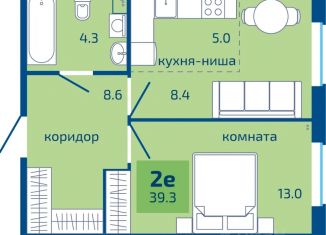 Продается 2-ком. квартира, 39.3 м2, Пермский край