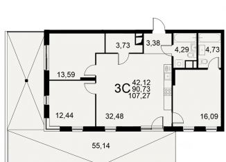 Продам 3-комнатную квартиру, 107.27 м2, Тульская область, Хлебная площадь, 8