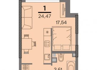 Продаю квартиру студию, 24.47 м2, Рязанская область