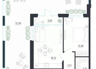 Продажа 1-комнатной квартиры, 128.98 м2, Тульская область