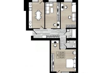 Продаю 3-ком. квартиру, 92.29 м2, Ярославль