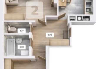 Продам двухкомнатную квартиру, 66.5 м2, деревня Алтуховка
